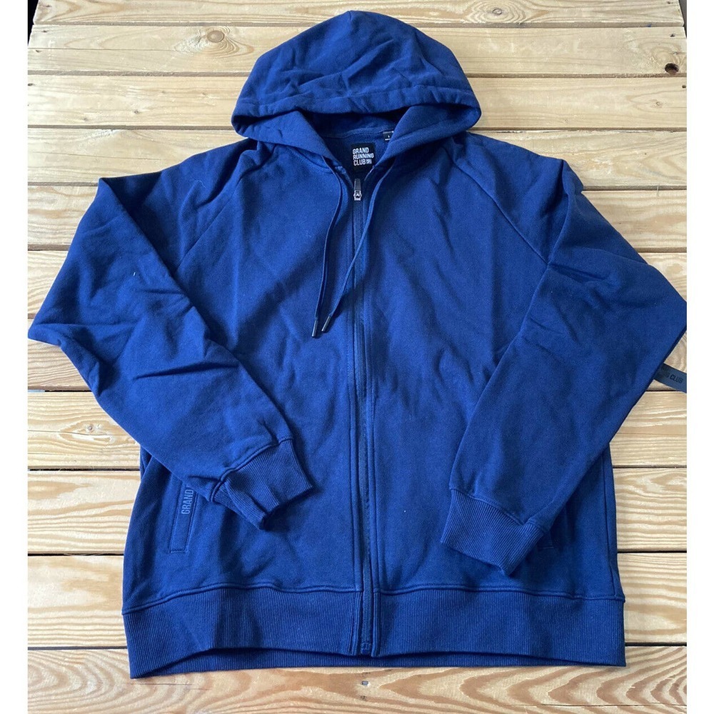 NWT Grand Running Club Hoodie Jacket Size Large Men’s Navy Hudson Full Zip